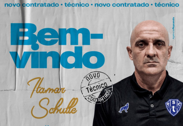Paysandu anuncia a contratação de treinador e demissão de nove jogadores.